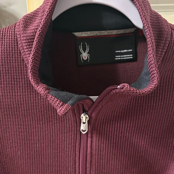 Spyder Maroon Ribbed Jacket - Picture 5 of 10